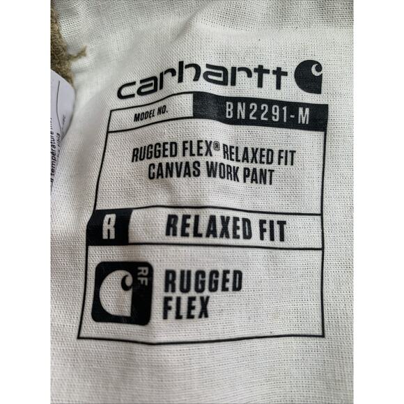 Carhartt Relaxed Fit Pants Rugged Flex Canvas Knit Pants Khaki Men's 40x32(30.5) - Picture 3 of 4